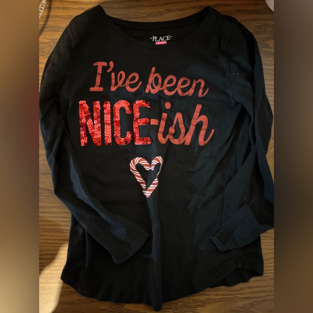 Girls Christmas Shirt - M 7/8